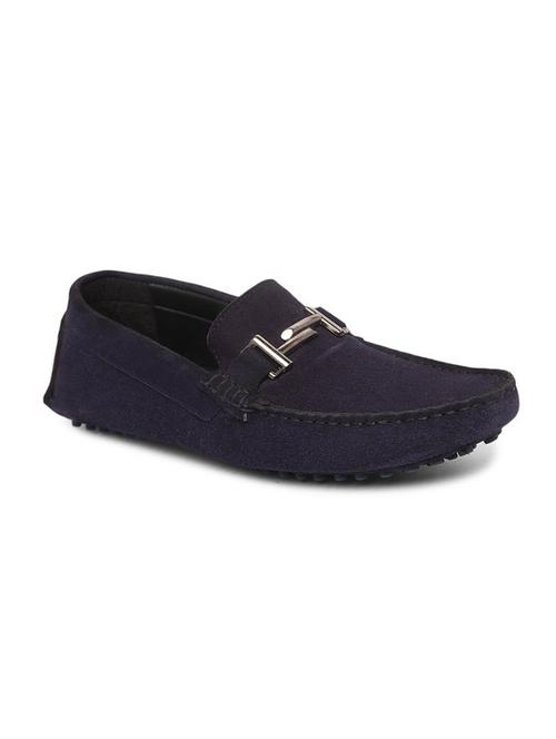 blue leather slip on loafers - 17760166 - Very Small Image - 1