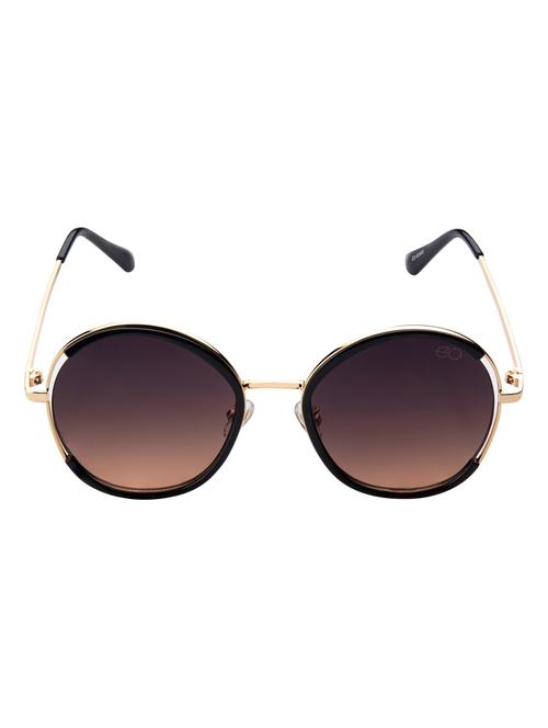 e2o unisex black round sunglasses with uv protected lens - 17760328 - Very Small Image - 1