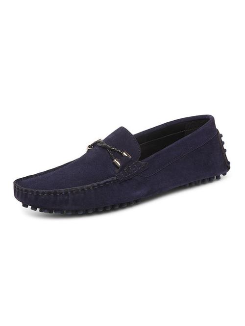 blue suede handicraft loafers - 17761920 - Very Small Image - 1