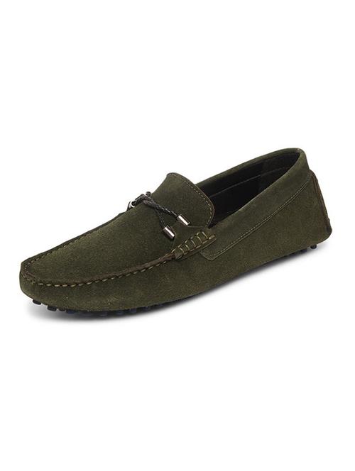 green suede handicraft loafers - 17761921 - Very Small Image - 1