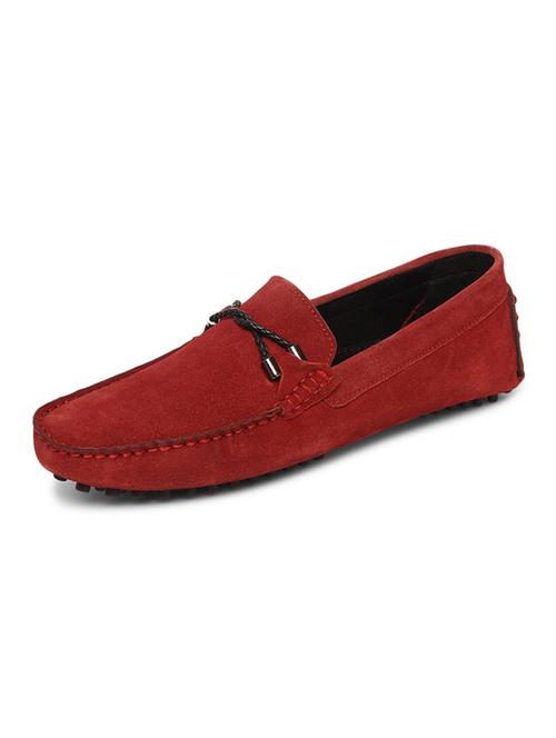 red suede slip on loafers - 17761923 - Very Small Image - 1