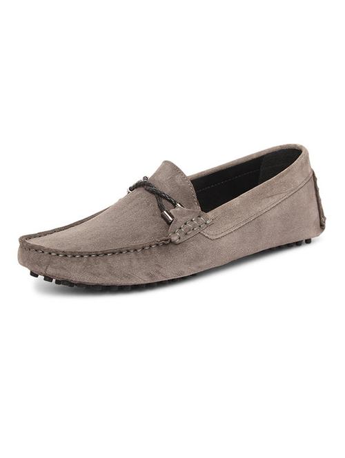 grey suede handicraft loafers - 17761924 - Very Small Image - 1