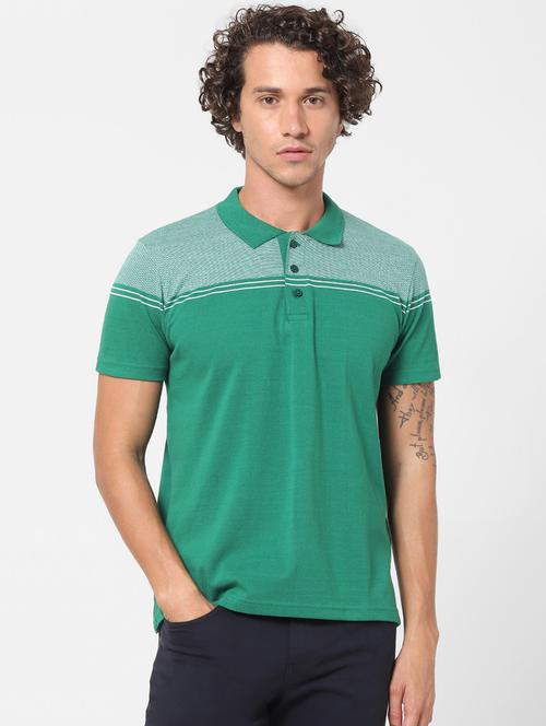 green self design polo t-shirt - 17762511 - Very Small Image - 1