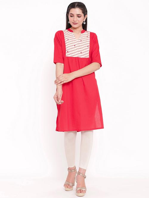 women's straight kurta - 17763842 - Very Small Image - 1