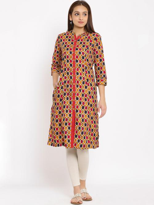 women's front slit kurta - 17763849 - Very Small Image - 1
