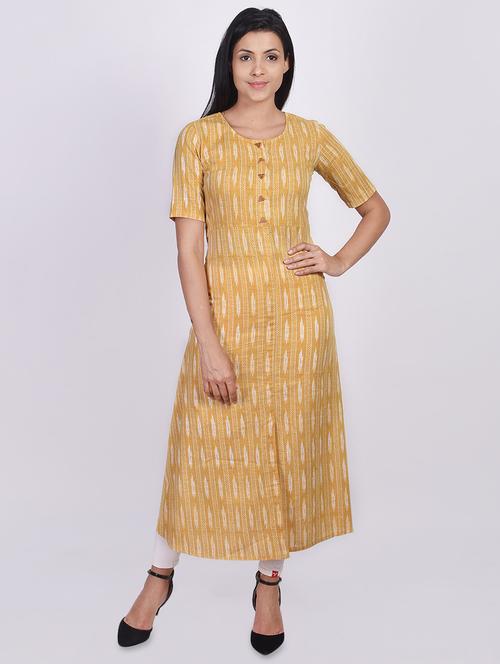 ikat a-line kurta - 17763866 - Very Small Image - 1
