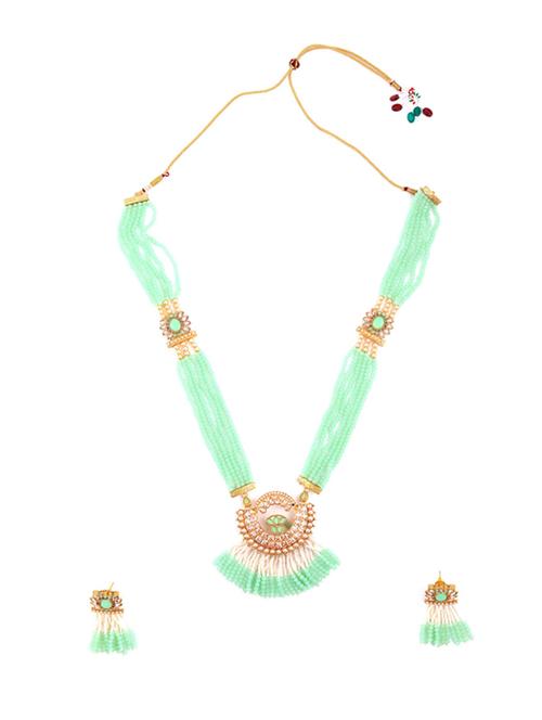 green metal long necklace - 17764132 - Very Small Image - 1