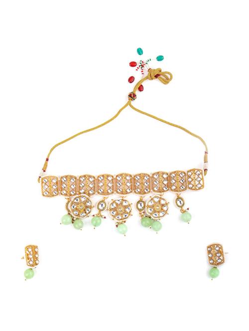 gold metal choker necklace - 17764134 - Very Small Image - 1