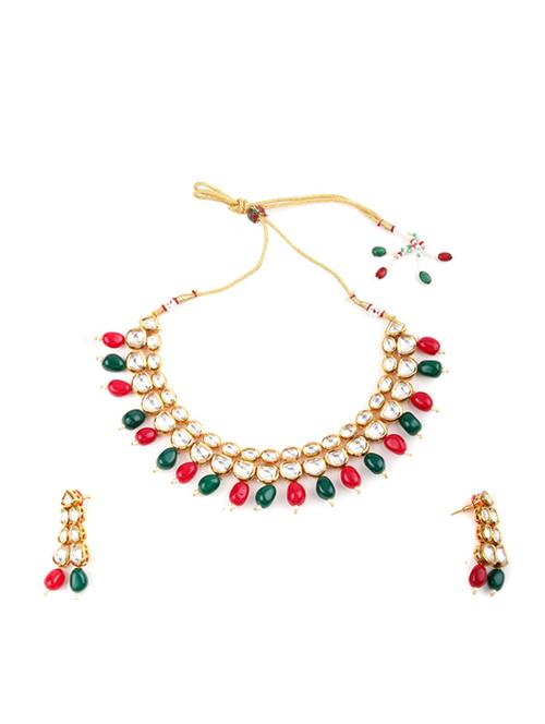 multi colored metal choker necklace - 17764145 - Very Small Image - 1