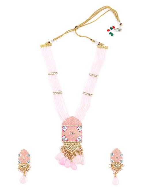 pink metal long necklace - 17764150 - Very Small Image - 1