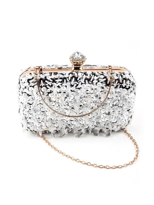 silver metal regular clutch - 17764252 - Very Small Image - 1