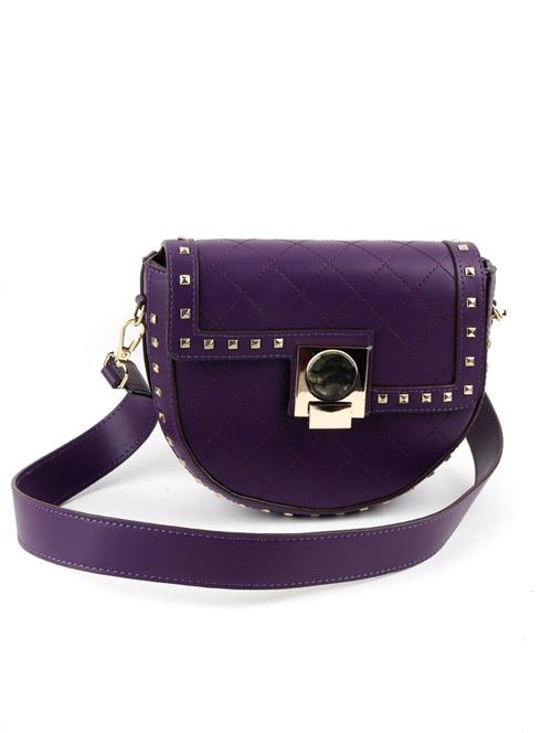 purple leather handbag - 17764277 - Very Small Image - 1