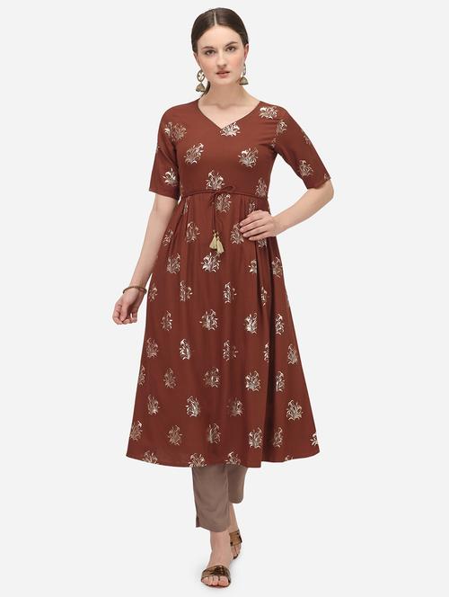 women's flared kurta - 17764427 - Very Small Image - 1