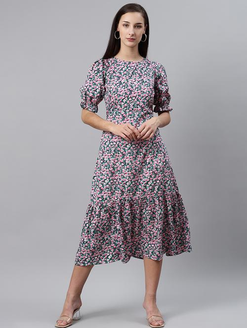 women's tiered dress floral dress - 17764860 - Very Small Image - 1