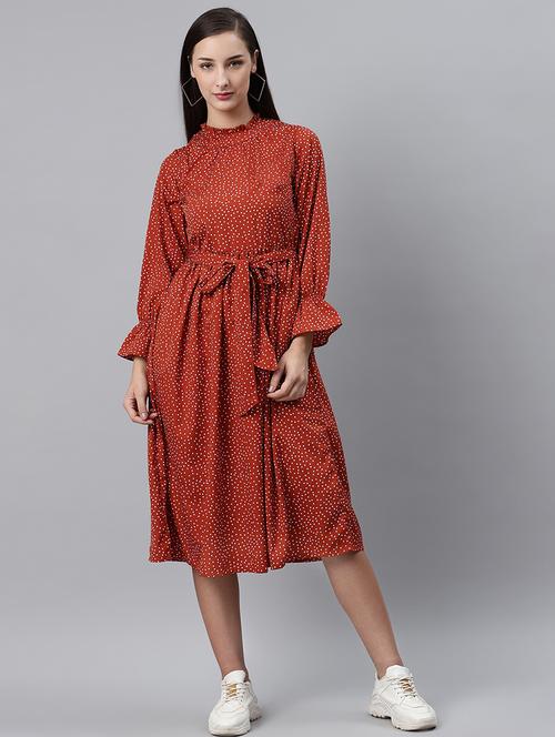 women's belted floral dress - 17764879 - Very Small Image - 1