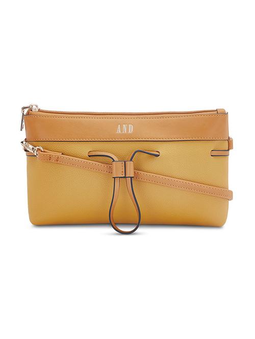 yellow leatherette (pu) handbag - 17765643 - Very Small Image - 1