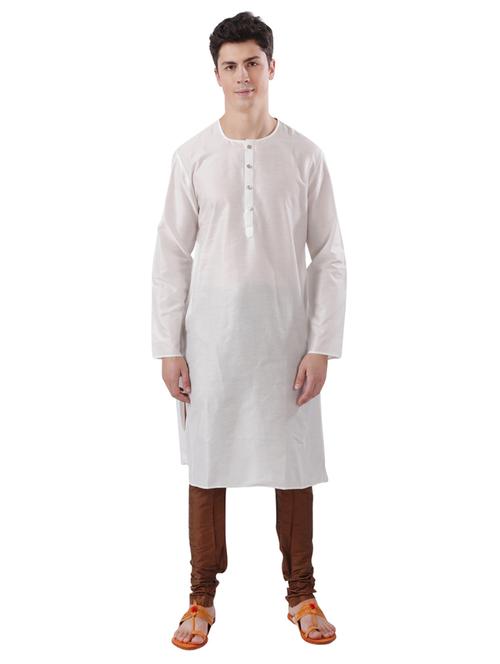 white solid long kurta - 17766548 - Very Small Image - 1