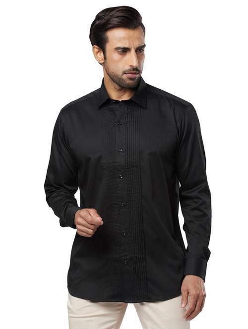 black solid formal shirt - 17766669 - Very Small Image - 1