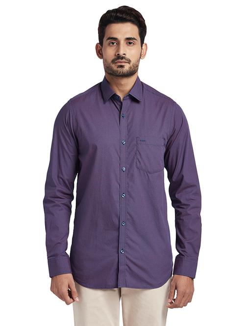 blue printed casual shirt - 17766751 - Very Small Image - 1