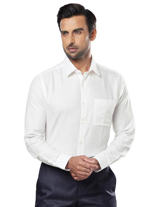 white self design formal shirt - 17766918 - Very Small Image - 1