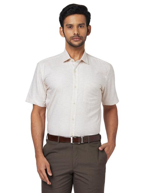 beige self design formal shirt - 17767147 - Very Small Image - 1