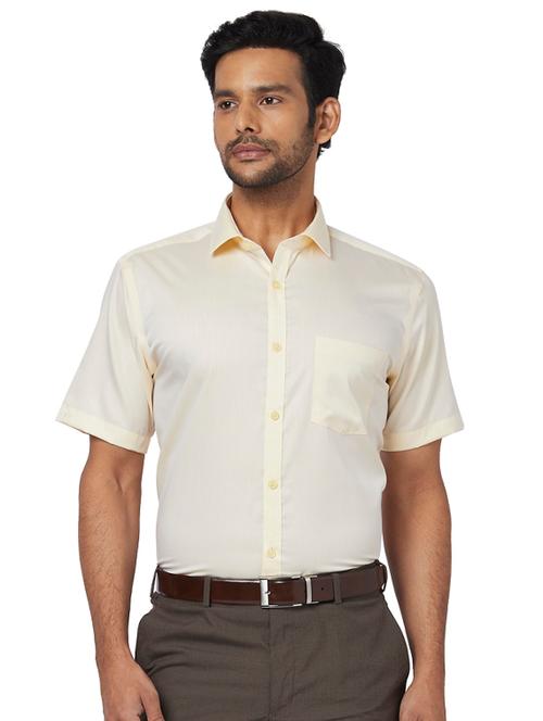 yellow solid formal shirt - 17767195 - Very Small Image - 1