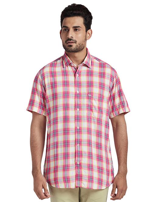 pink checkered casual shirt - 17767247 - Very Small Image - 1