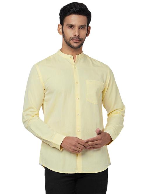 yellow solid casual shirt  - 17767427 - Very Small Image - 1