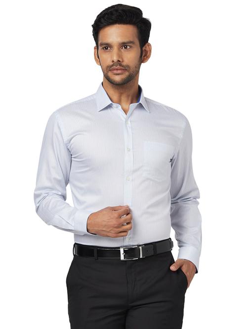 blue striped formal shirt - 17767546 - Very Small Image - 1