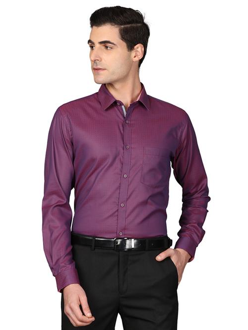 purple self design formal shirt - 17767828 - Very Small Image - 1