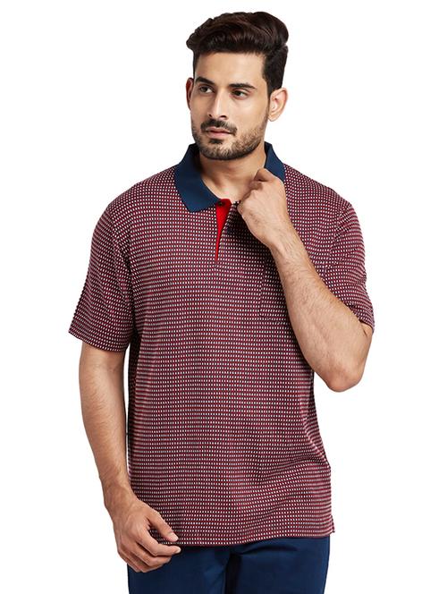 red self design polo t-shirt - 17768657 - Very Small Image - 1