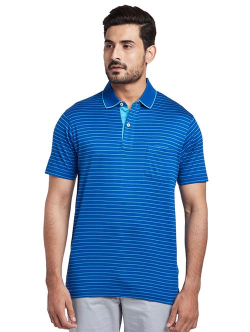 blue striped polo t-shirt - 17768688 - Very Small Image - 1