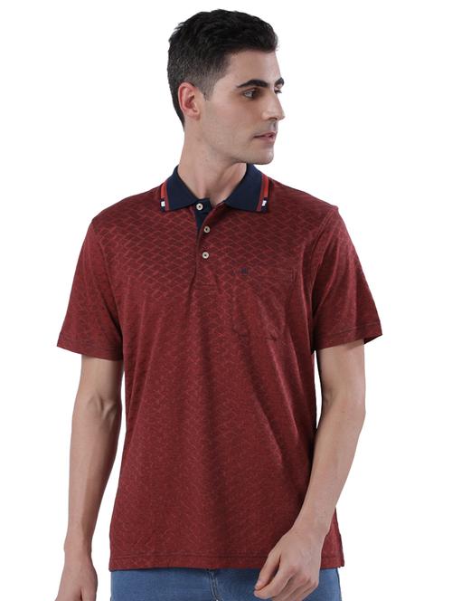 red printed polo t-shirt - 17768794 - Very Small Image - 1
