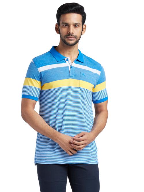 blue striped polo t-shirt - 17768873 - Very Small Image - 1