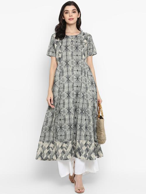 printed anarkali kurta - 17769820 - Very Small Image - 1
