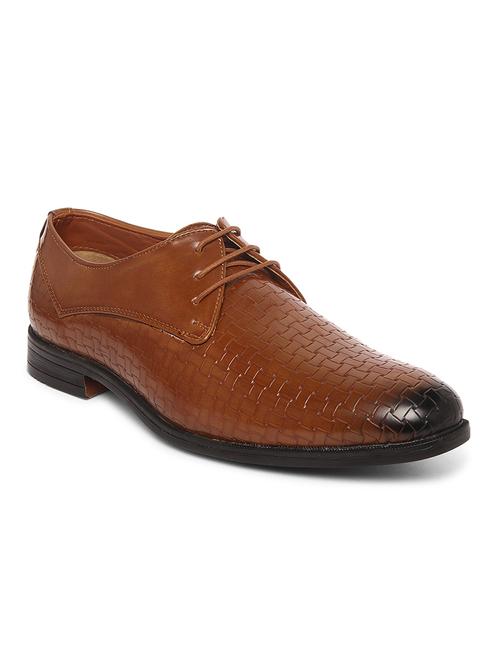 brown patent leather laceup derbies - 17771851 - Very Small Image - 1