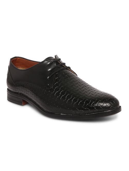 black patent leather laceup derbies - 17771852 - Very Small Image - 1