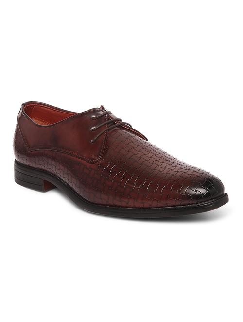 red patent leather laceup derbies - 17771854 - Very Small Image - 1