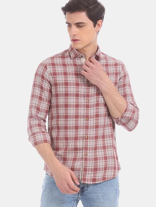 red checkered casual shirt - 17772155 - Very Small Image - 1