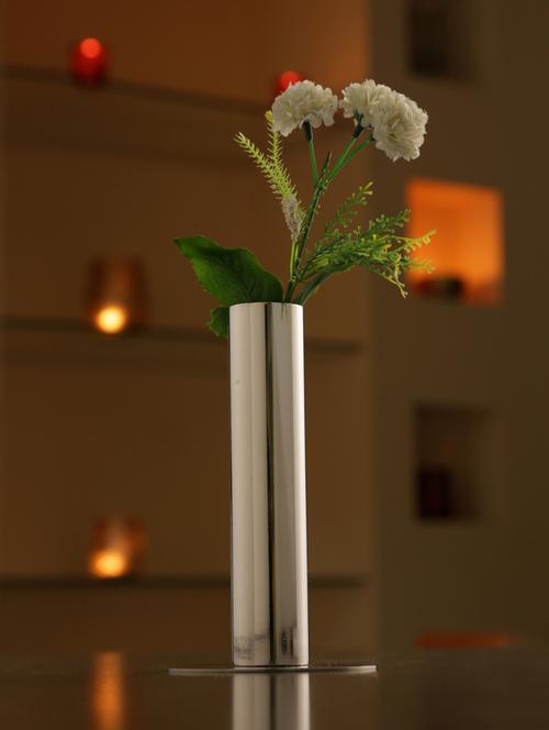 beautiful nickle plated  stainless steel bud vase - l - 17773301 - Very Small Image - 1