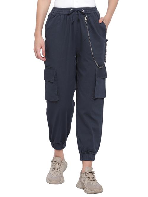 drawstring waist cargo trouser - 17773513 - Very Small Image - 1