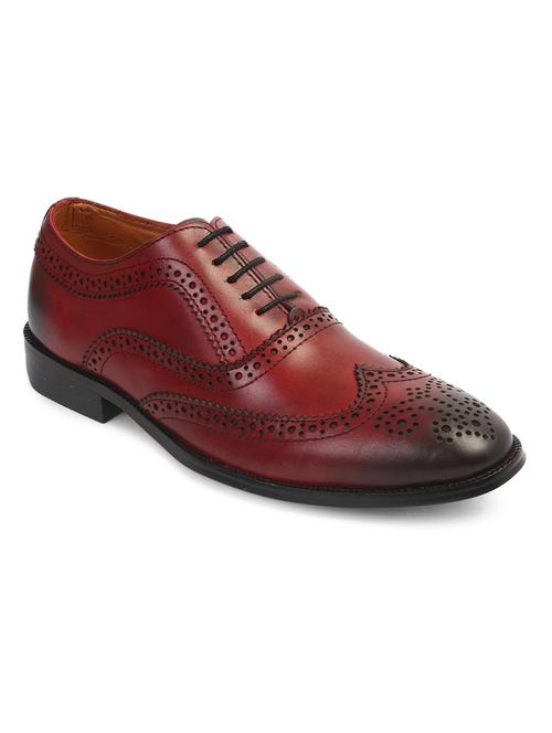 red leather laceup brouges - 17773839 - Very Small Image - 1
