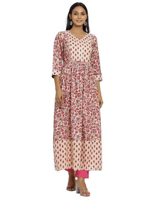 printed kurta pant set - 17774089 - Very Small Image - 1