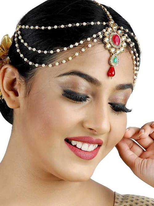 this traditional maang tikka is a  - 17774296 - Very Small Image - 1