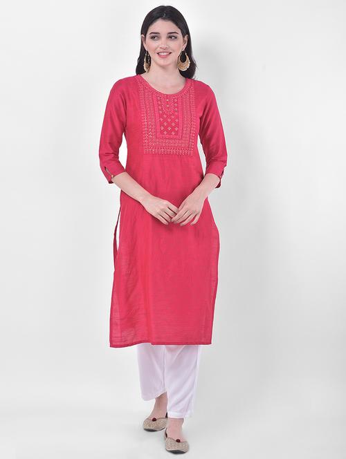 women's straight kurta - 17774639 - Very Small Image - 1