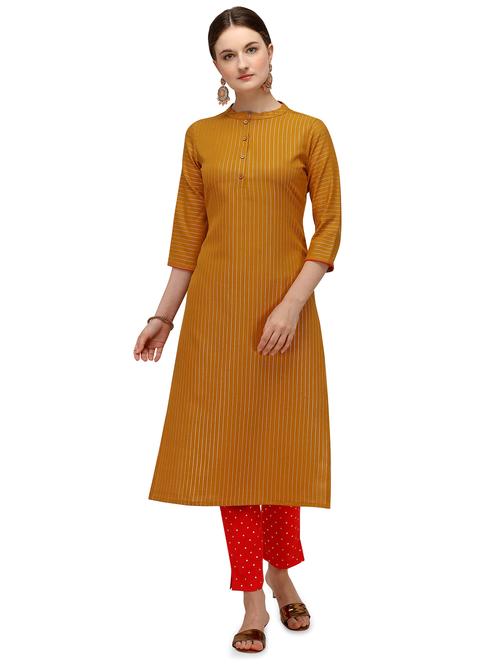 striped kurta pant set - 17775128 - Very Small Image - 1