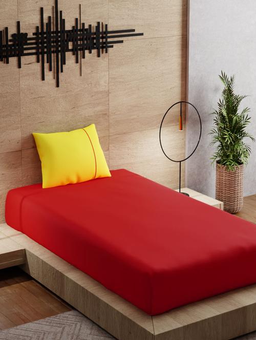 cotton single bedsheet with 1 pillow cover - 17775495 - Very Small Image - 1