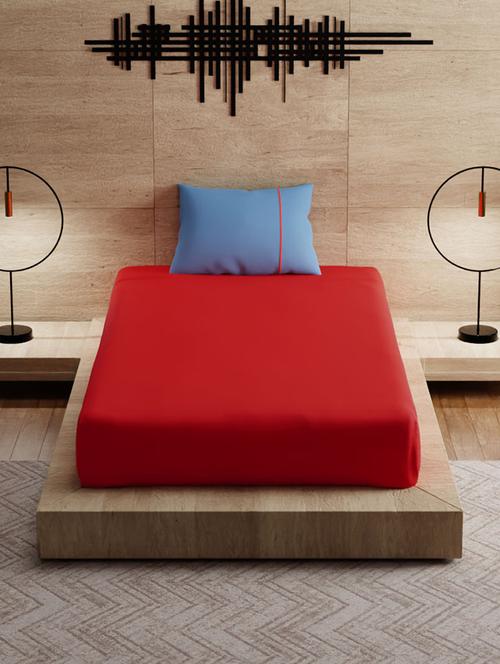 cotton single bedsheet with 1 pillow cover - 17775496 - Very Small Image - 1