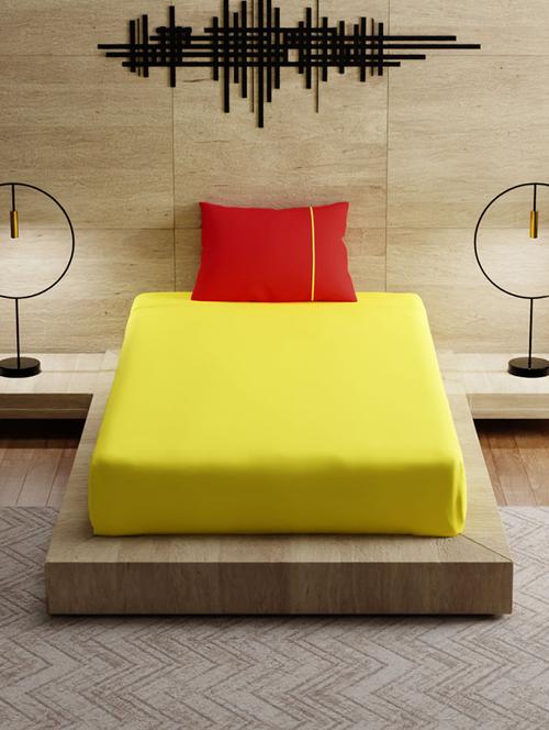 cotton single bedsheet with 1 pillow cover - 17775497 - Very Small Image - 1