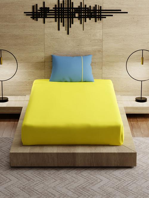 cotton single bedsheet with 1 pillow cover - 17775498 - Very Small Image - 1